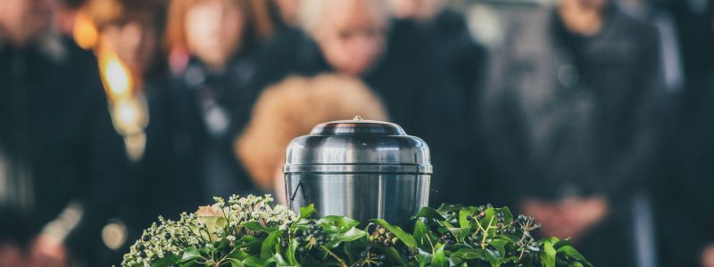 close up image of a cremation container